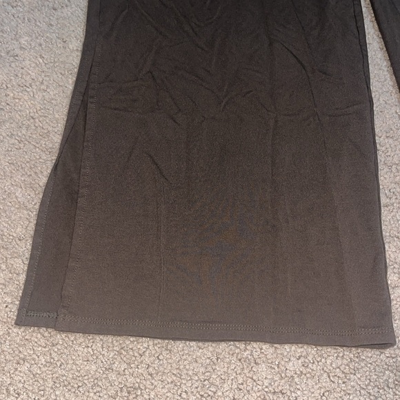 J. Jill Wearever Wide Leg Pull-On Split Hem Pant Dark Truffle Brown Large Petite - Picture 9 of 11